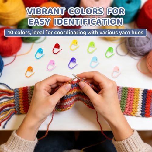LKbeuuu 200 Pcs Locking Stitch Markers Set, Comes with a Storage Case
