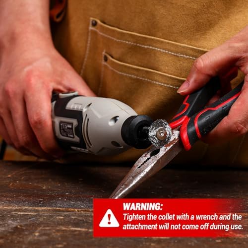 Rotary Tool Kit:DEKOPRO 1.4-Amp Power Hand Rotary Tools with 6 Variable Speed, 127pcs Accessories, 8000~35000RPM Electric Grinder Drill Machine Set with Flex Shaft for Carving, Cutting, Sanding Gray