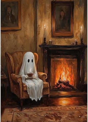 VeGuude Halloween Diamond Art Kits forAdults, Ghost Diamond Painting Kit