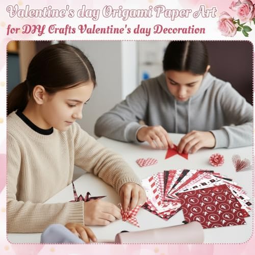Harloon 500 Sheets Valentine Origami Paper 20 Styles 6x6Inch