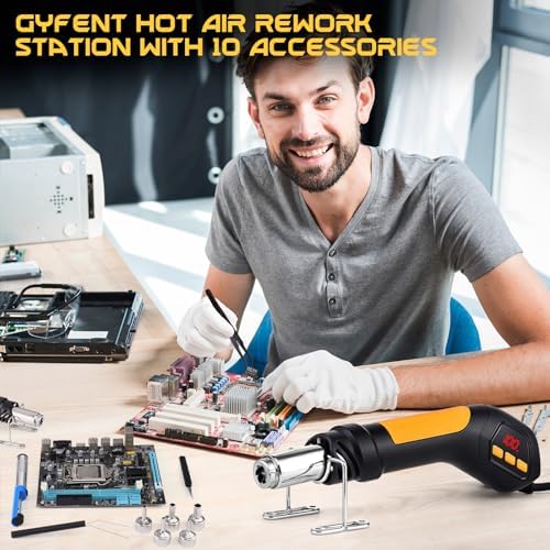 Mini Heat Gun Kit Hot Air Soldering Rework Station, 700W 100°C~500°C