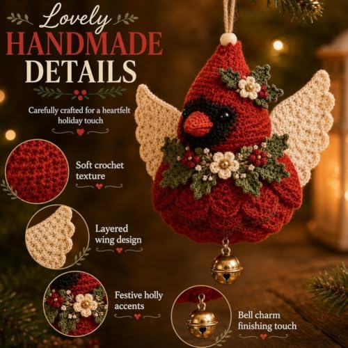 JMHKKUJ Animal Angel Crochet Ornament DIY Kit, DIY Yarn Hanging