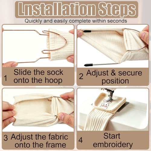 Sock Hoop Fits Embroidery Machine , Sock Embroidery Hoop Kit