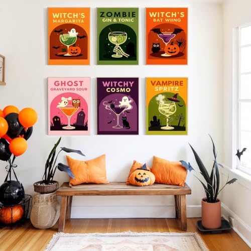 Vesmiral 6 Pack Halloween Diamond Art Kits for Adults 10x12inch