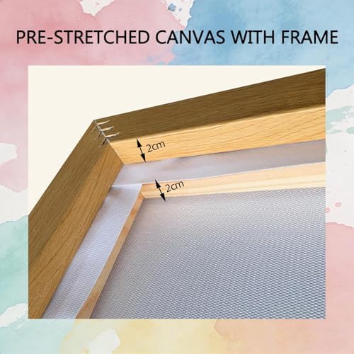 Yellow Blank Canvas with Floating Frame, 12x16 Inch, 1 Pack