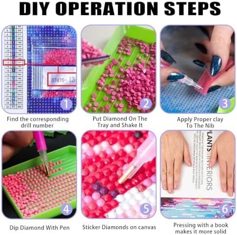 ckdiluy Trippy Diamond Art Kits for Adults Beginners, 5D DIY Lips Diamond Painting Kits, Full Round Drill Diamonds Dots Gem Art Crystal, Home Wall Decor 13.8X13.8 Inch