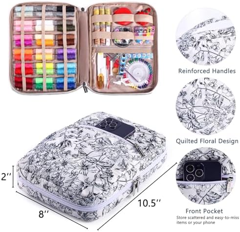 AMOIGEE Complete Sewing Kit for Adults with 230pcs Cute Sewing Supplies Kit