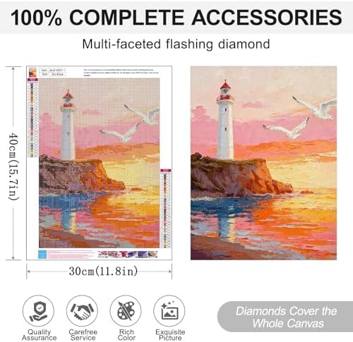 4Pack Beach Diamond Art Kits for Adults, Diamond Painting Kits for Beginner