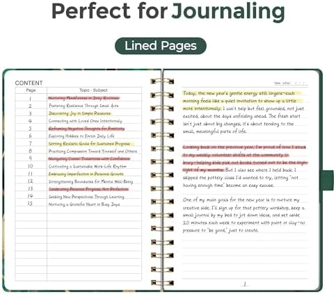 AHGXG Spiral Journal Notebook, 160 Lined Pages, A5 Size (5.7'' x 8.3'')