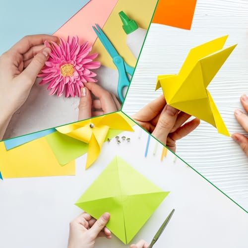 Granhoolm 200 Sheets Origami Paper, 20 Colors Origami Paper 7x7 inch,Double Sided Color Oragami Papers for Paper Artists,Craft Enthusiasts,DIY Arts Crafts