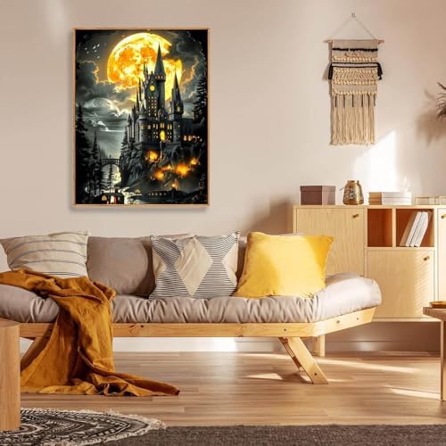 Diamond Art Kits for Adults, Castle Diamond Painting Kits 12x16 Inch