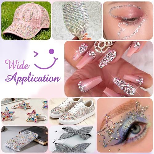 Bedazzling Kit 60000Pcs 60 Colors Jelly Resin Rhinestones