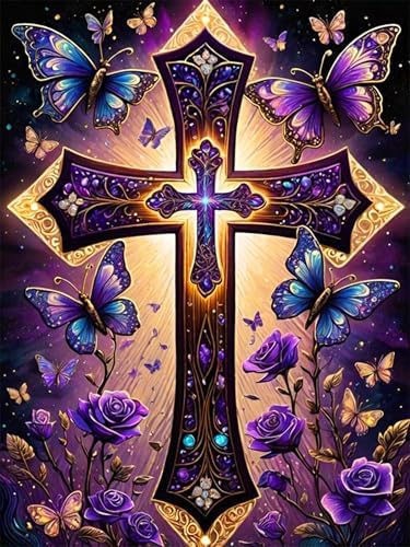 Diamond Art Kits for Adults, Cross Diamond Art Painting Kits for Adults