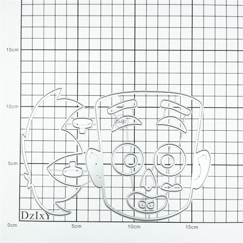 Patchwork Halloween Head Metal Cutting Dies for Card Making
