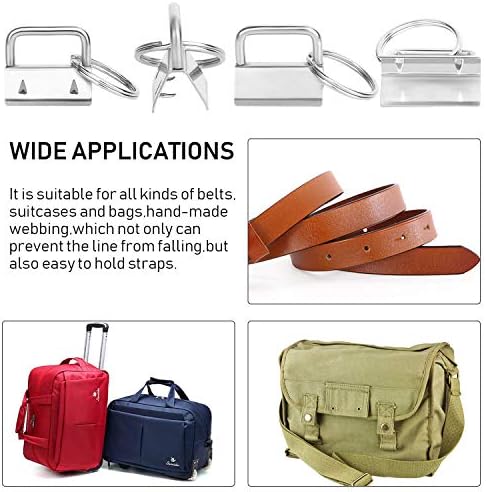 shynek 40pc Key Fob Hardware Set - 1 Inch Keychain Hardware with Pliers for Wristlet, Lanyard & Key Chain Making Supplies