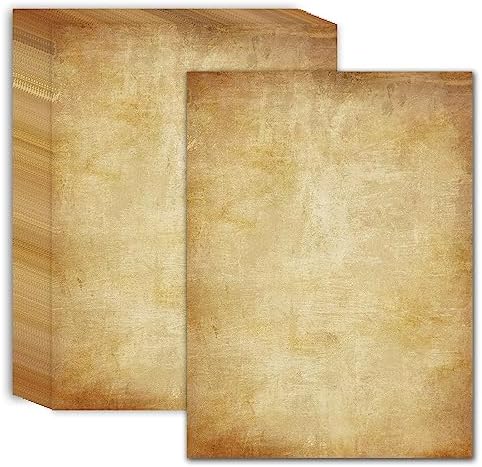 Vintage Stationery Paper 60 Sheets, 8.5" x 11" Parchment Paper