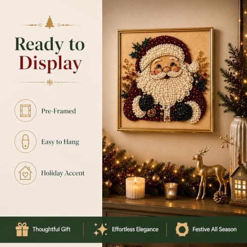Christmas Pearl Diamond Painting Suncatcher Kit, DIY Bead Craft (#E)