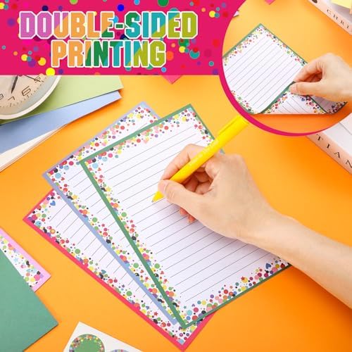 TaoBary 160 Pcs Polka Dot Stationery Paper and Envelopes Set, 5.5 x 8.25''