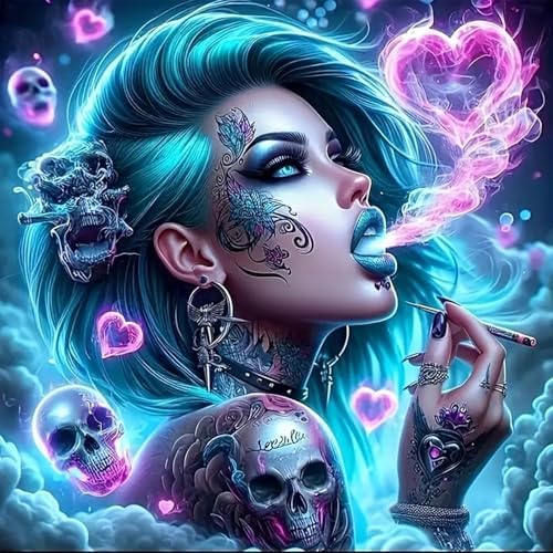 Xylogist Diamond Art Kits for Adults, Gothic Diamond Painting Kits 14x14in