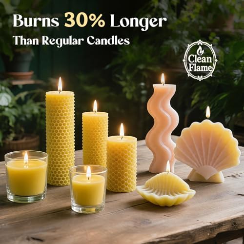 NORVENCE Beeswax Pellets 1LB/5LB/20LB, Pure & Natural Yellow Beeswax for Candle Making, DIY Skin Care, Lip Balm, Soap, Lotion, Creams & Wood Polishing – 1LB