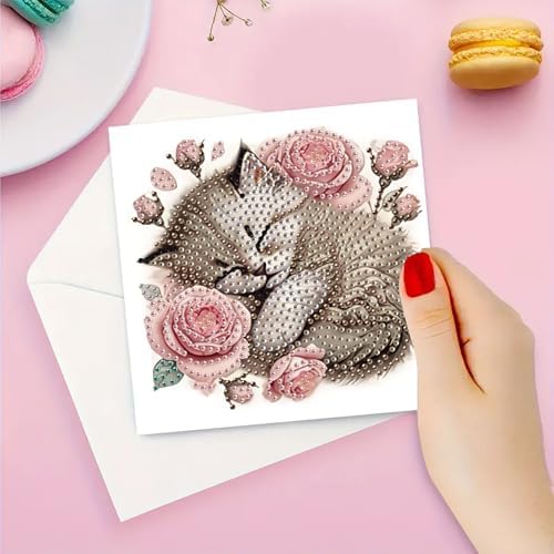 DDGYP 6-Pack Diamond Art Kits for Adults, Diamond Art Cards for DIY Crafts