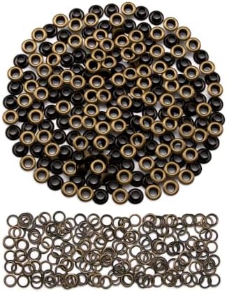 SEMINI 400 Sets 3.5mm Bronze Grommet Eyelet Kit for Fabric Leather Crafts