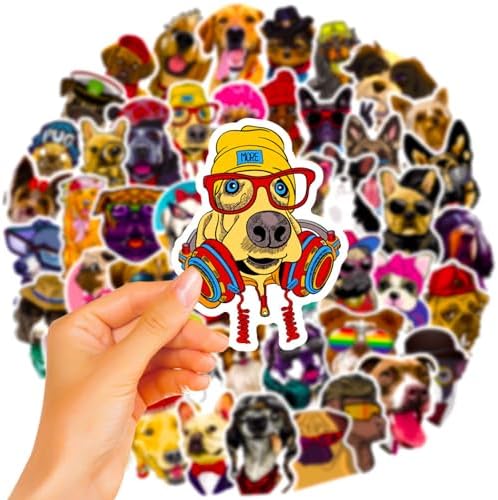 DothRayan Dog Stickers, 100 Pcs Fun Dog Waterproof Vinyl Stickers for Water Bottle, Laptop, Phone, Skateboard Stickers for Kids Teens Girls Adults