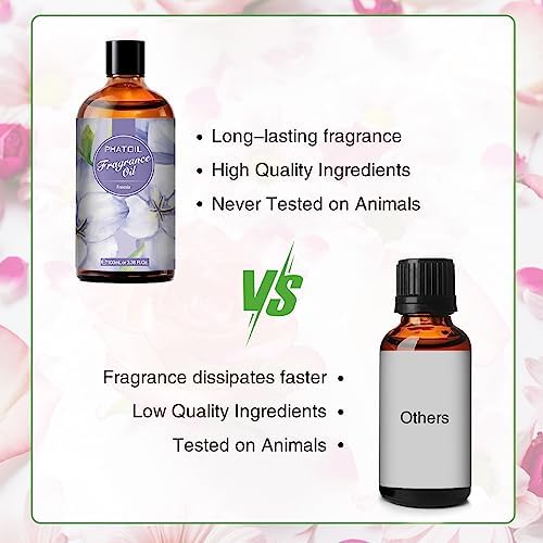 PHATOIL 3.38FL.OZ Freesia Fragrance Oils for Aromatherapy, Essential Oils for Diffusers for Home, Perfect for Diffuser, DIY Candle and Soap Making, DIY Scented Products - 100ml | Long Lasting Scented Oils For Humidifier, Air Freshener, DIY Soap Candle,...