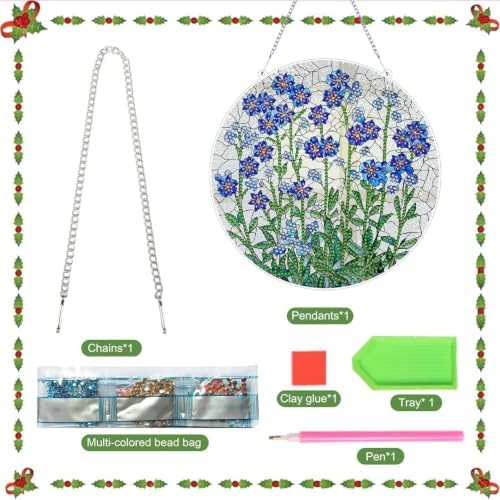 Flower Hanging Diamond Art Kits for Adult Diamond Painting Kit Pendant