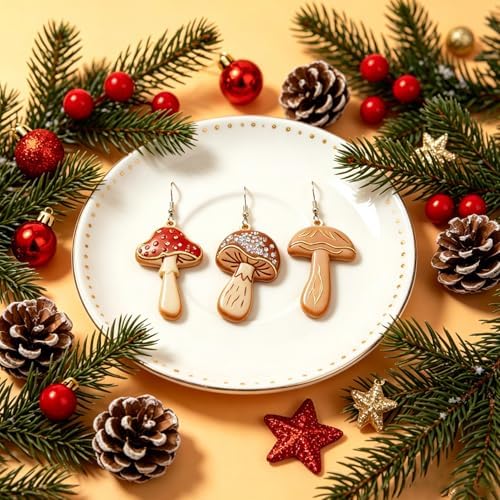 13 Pcs Holiday & Woodland Polymer Clay Cutters Set - Mushroom, Snowflake, Christmas Tree & Animal Shaped Clay Cutters for Polymer Clay Jewelry Making, Perfect Christmas & Animal Lover Gift