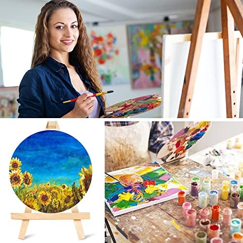 8 Pack Round 8 Inch Painting Canvas Panels