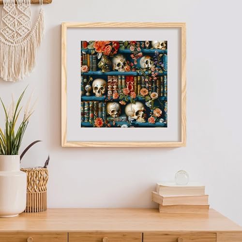 Diamond Art Kits for Adults,Skull book Diamond Painting Kits 14x14in