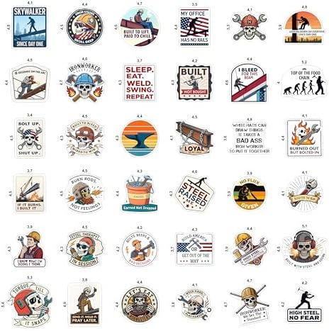 100Pcs Funny Ironworker Stickers for Hardhat, for Water Bottle - Ironworker Gifts & Party Decorations - Gift for Women & Men