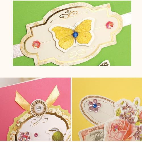 Huralona Greeting Card Making Supplies Envelope Kit Gift Anniversary Craft | Handmade DIY Card Kits 15 Cards 15 Envelopes with Accessories for Birthday Thanksgiving Christmas Wedding Invitation