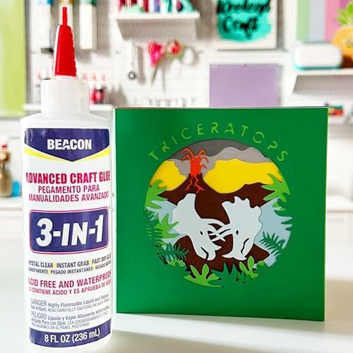 Beacon 3-in-1 Advanced Craft Glue, 8-Ounce, 12-Pack
