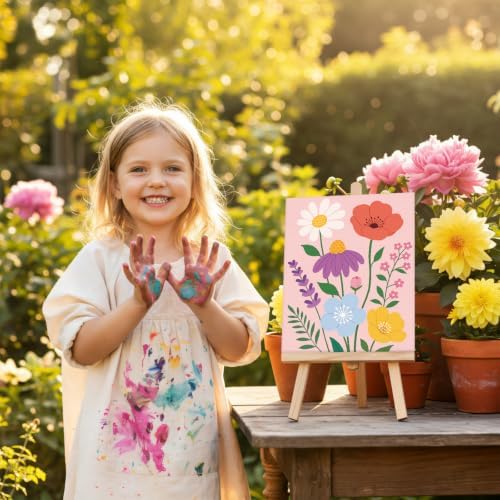 Louise Maelys 12 Pack Pre Drawn Canvas to Paint with Floral Pattern