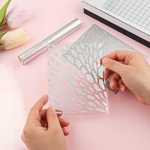 Briartw 50 Sheets 4.3x6.3inch Heat Resistant Clear Acetate Sheets for Embossing and Stamping for Shaker Cards Window Plastic Sheets Heat Embossed Card Making Friendly Acetate Sheets Anti-static,0.005"