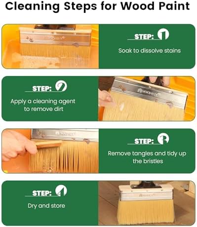 Voomey 7.5in Deck Stain Brush Applicator Kit with Long Handle for Decking