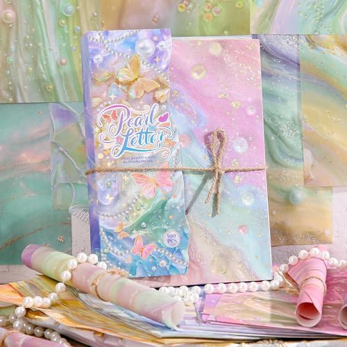 icceemee 160 Sheets of Pearlescent Scrapbook Paper, journaling Scrapbook Supplies Craft Collage Paper Set, Junk Journal Bullet Journal Poster Room Decor for Card Making Decorative Gifts