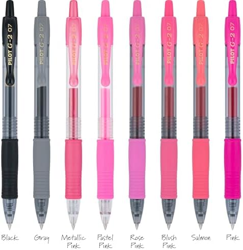 PILOT, G2 Boost Pink Pack, 8 Pack Pouch, Assorted