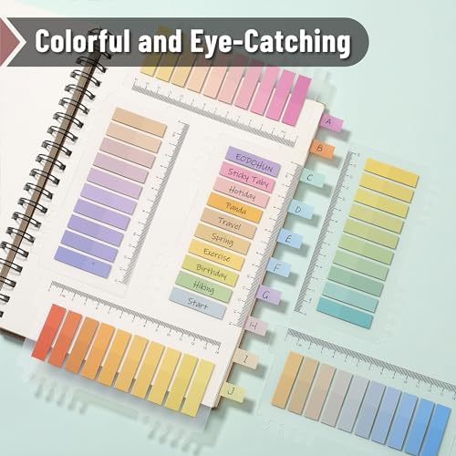 Mr. Pen- Colorful Sticky Tabs, 16 Sets, 3200 pcs, Translucent Page Markers
