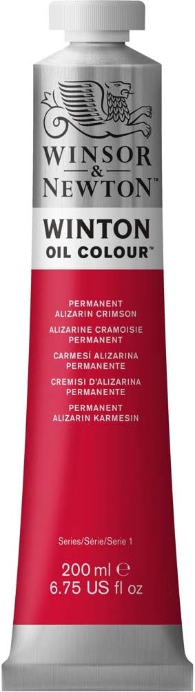 Winsor & Newton Winton Oil Color, 200ml Tube, Permanent Alizarin Crimson | High-quality pigments, Durable, Lightfast, Permanent, Uniform Consistency, Great Pigment Load