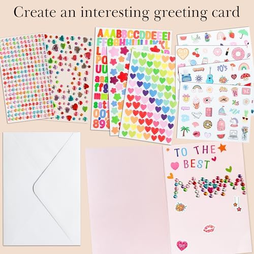 J6&H6 Card Making Kits For Creative people - 30 Blank Greeting Cards And Envelopes with Supplies and Stamp Set-Giftable DIY Greeting Card Set-Perfect for Birthdays Festive Celebrations Christmas Thank You