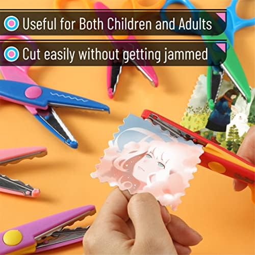 Mr. Pen- Craft Scissors Decorative Edge, 6 Pack, Bright Zig Zag Scissors | for Crafting, Scrapbooking, Fancy Pattern Design