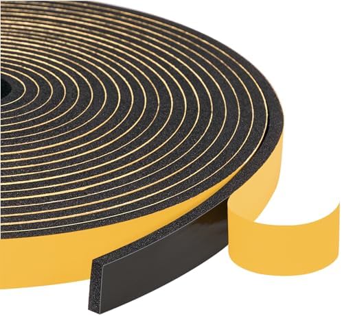 Yotache Foam Weather Stripping Seal Tape 1/2" W X 1/8" T, 50 Ft