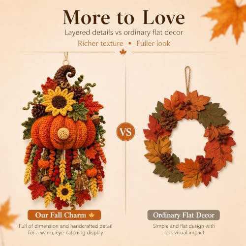 DIY Seasonal 3D Crochet Door Hanger Kit Collection, Easy Beginners