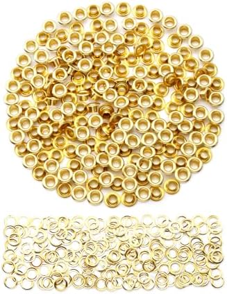 SEMINI 400 Sets 3.5mm Gold Grommet Eyelet Kit for Fabric Leather Crafts