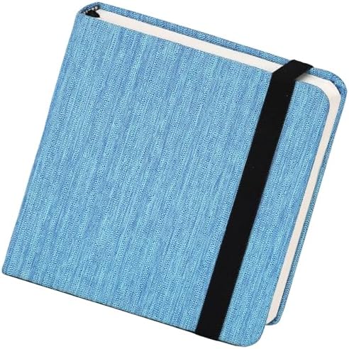 Funto Watercolor Journal, 4.7x4.7, 24 Sheets 100% Cotton Cold Press Paper 300gsm/140lb, Acid-Free Travel Sketchbook for Artists & Adults (Deep Blue)