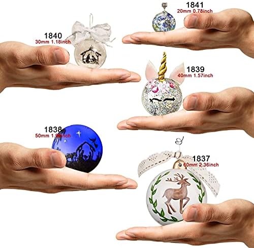 Funshowcase Sphere Round Silicone Mold for Resin Epoxy, Jewelry Making, Candle Wax, Homemade Soap, Bath Bomb 5-Piece Set