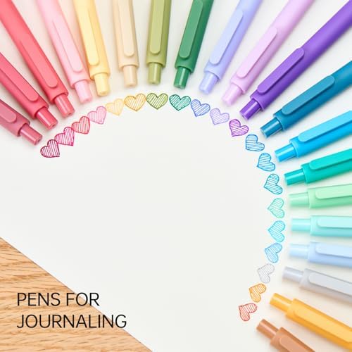 Kaco PURE Gel Pens 20 Macaron Color Ink Assorted 0.7mm Medium Point Pens